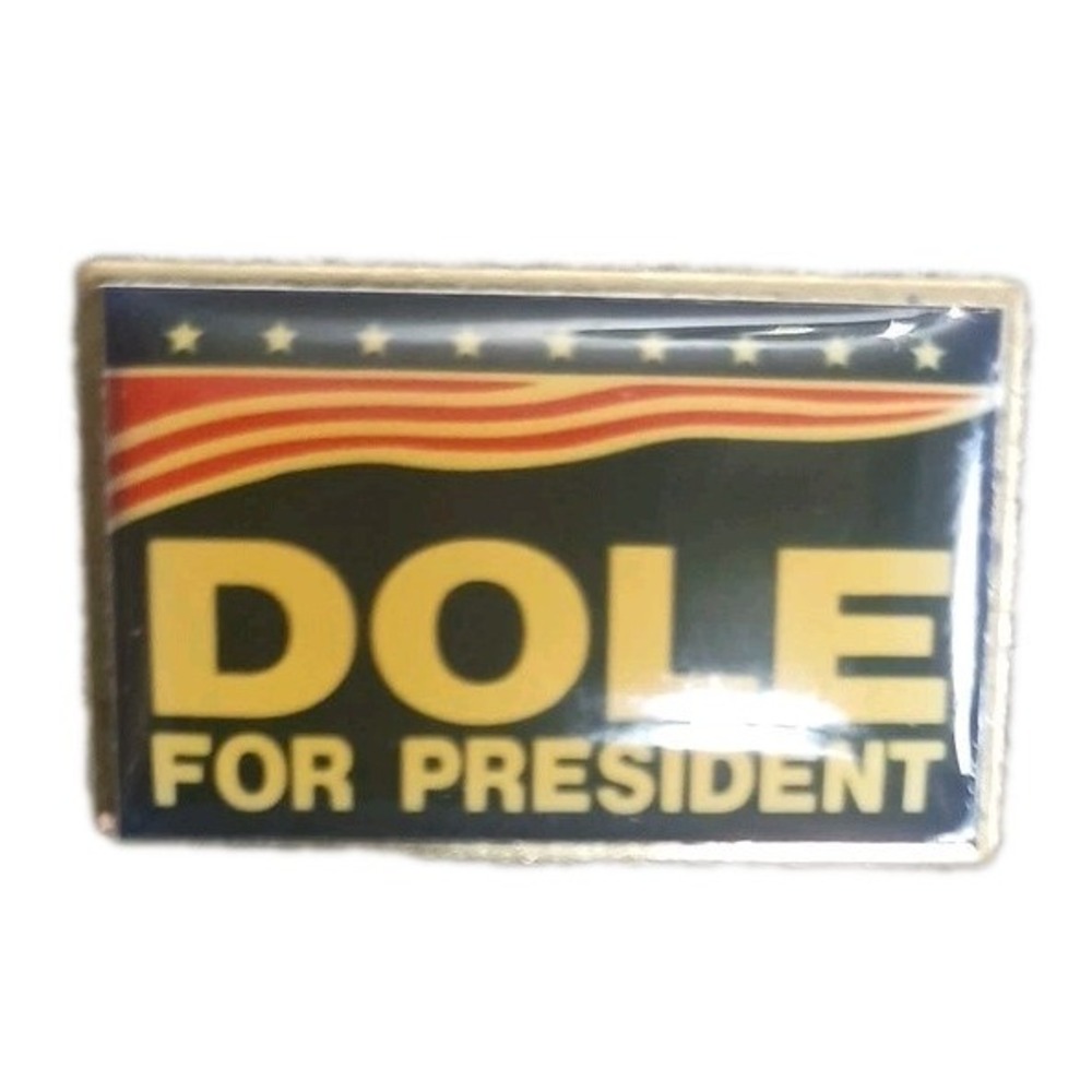 Vintage 1996 Dole For President Presidential Campaign Lapel Hat Pin Pinback USA